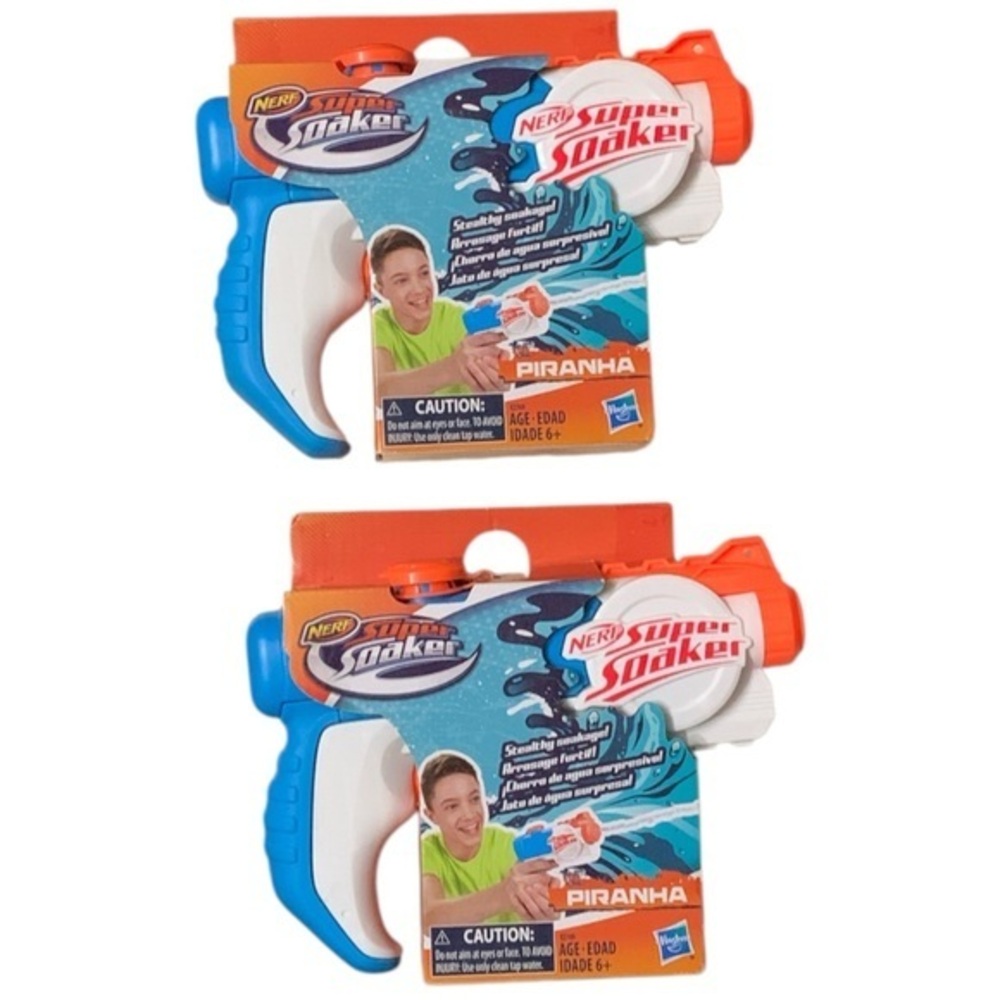 (Lot of 2) NERF Super Soaker Piranha Water Gun.